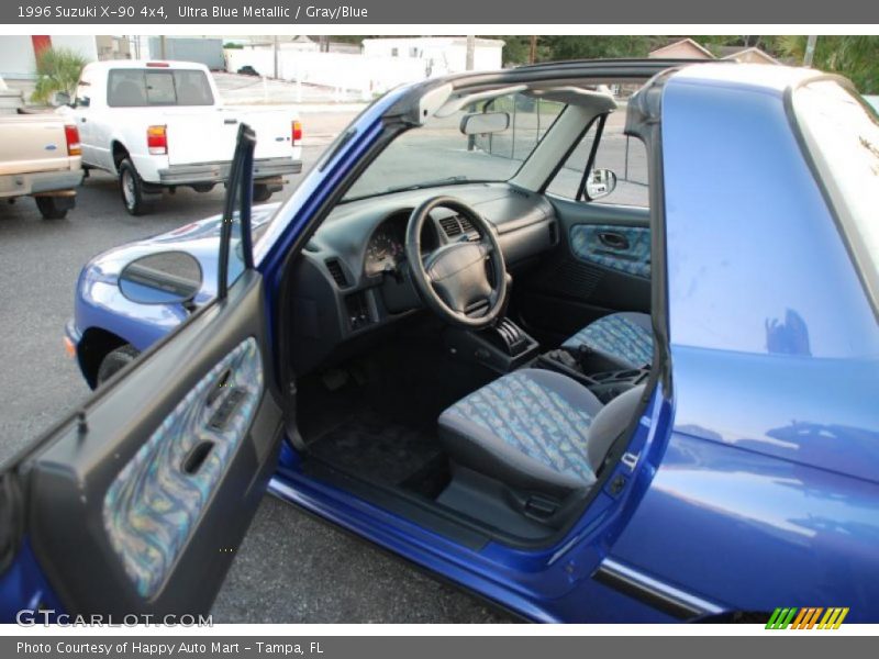 Ultra Blue Metallic / Gray/Blue 1996 Suzuki X-90 4x4