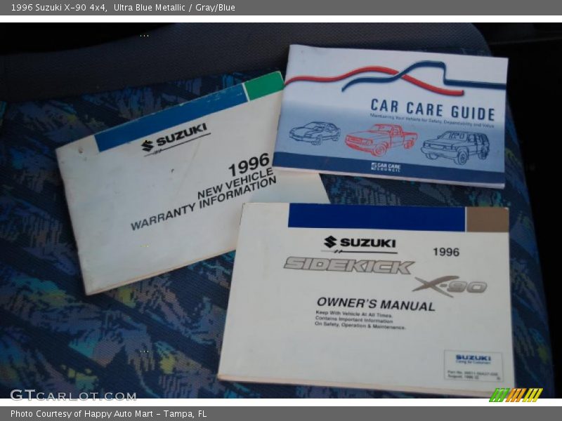 Ultra Blue Metallic / Gray/Blue 1996 Suzuki X-90 4x4
