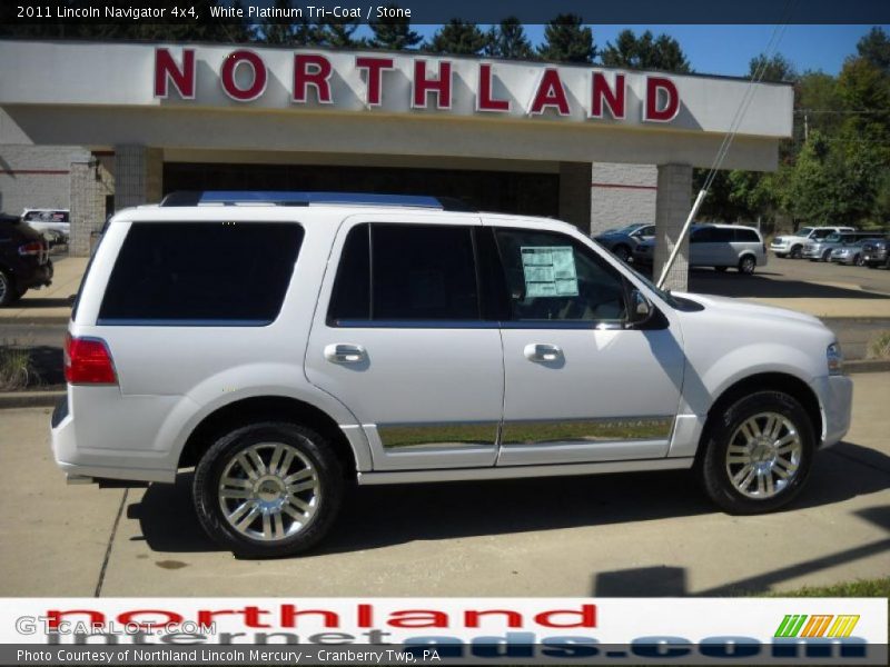 White Platinum Tri-Coat / Stone 2011 Lincoln Navigator 4x4