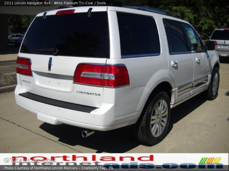 White Platinum Tri-Coat / Stone 2011 Lincoln Navigator 4x4