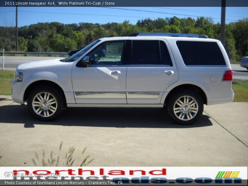 White Platinum Tri-Coat / Stone 2011 Lincoln Navigator 4x4