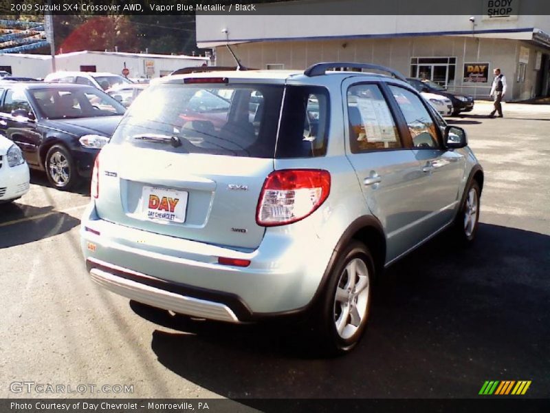 Vapor Blue Metallic / Black 2009 Suzuki SX4 Crossover AWD