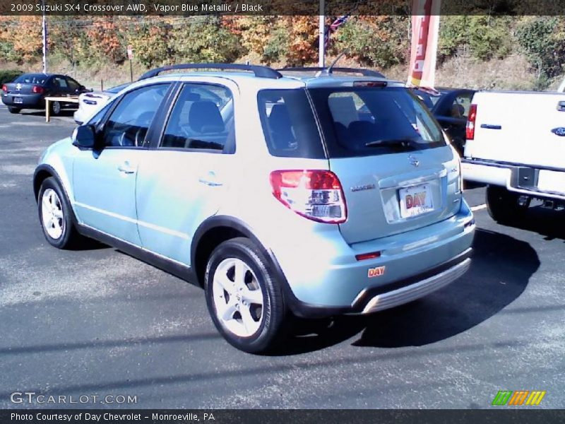 Vapor Blue Metallic / Black 2009 Suzuki SX4 Crossover AWD