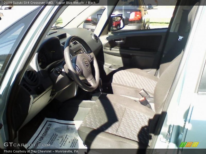 Vapor Blue Metallic / Black 2009 Suzuki SX4 Crossover AWD