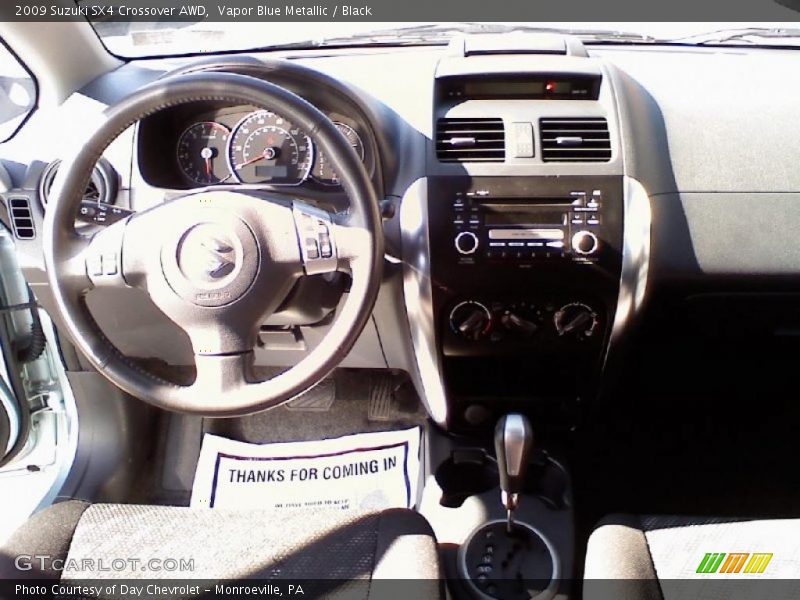Vapor Blue Metallic / Black 2009 Suzuki SX4 Crossover AWD