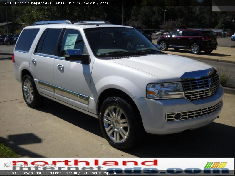 White Platinum Tri-Coat / Stone 2011 Lincoln Navigator 4x4