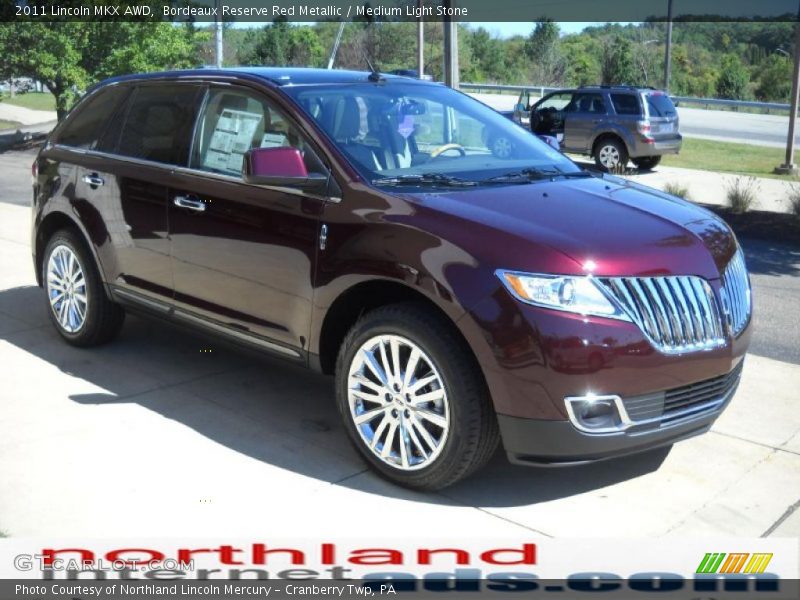 Bordeaux Reserve Red Metallic / Medium Light Stone 2011 Lincoln MKX AWD