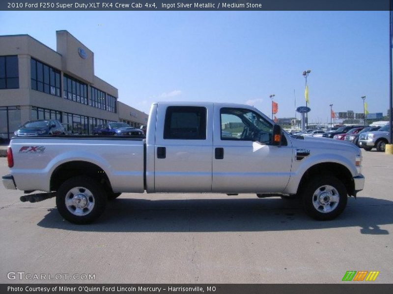 Ingot Silver Metallic / Medium Stone 2010 Ford F250 Super Duty XLT FX4 Crew Cab 4x4