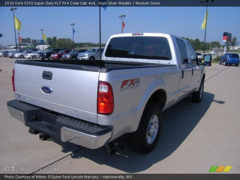 Ingot Silver Metallic / Medium Stone 2010 Ford F250 Super Duty XLT FX4 Crew Cab 4x4