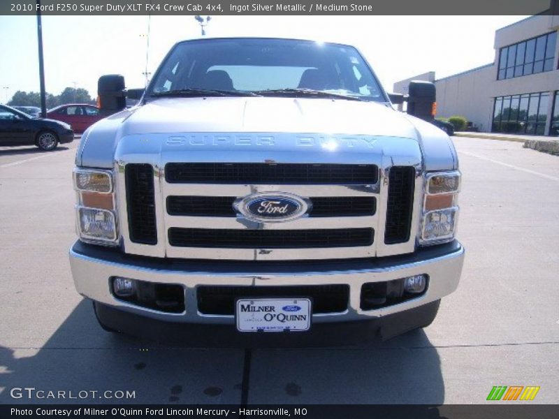 Ingot Silver Metallic / Medium Stone 2010 Ford F250 Super Duty XLT FX4 Crew Cab 4x4