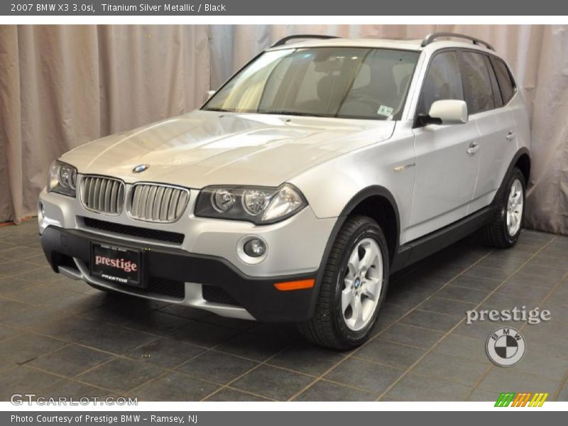 Titanium Silver Metallic / Black 2007 BMW X3 3.0si