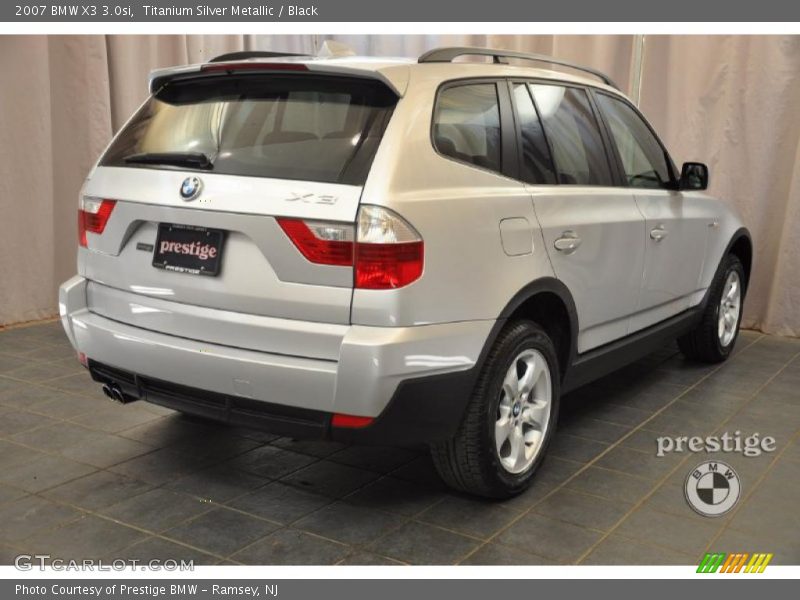 Titanium Silver Metallic / Black 2007 BMW X3 3.0si
