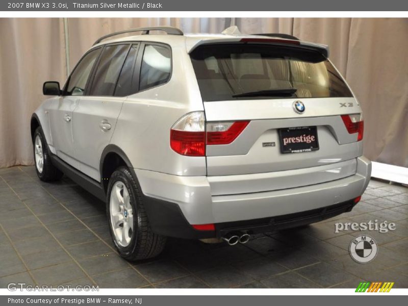 Titanium Silver Metallic / Black 2007 BMW X3 3.0si