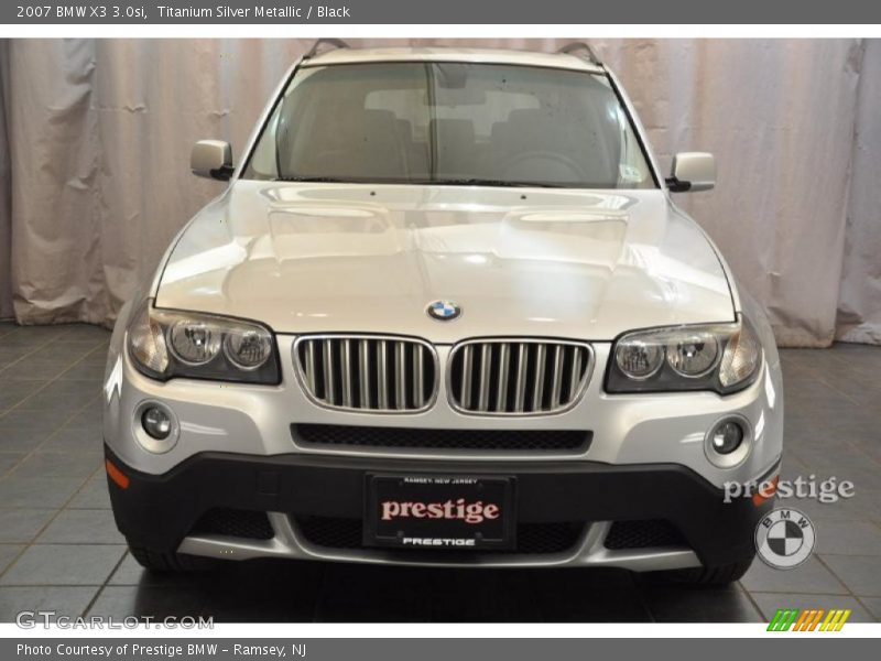 Titanium Silver Metallic / Black 2007 BMW X3 3.0si