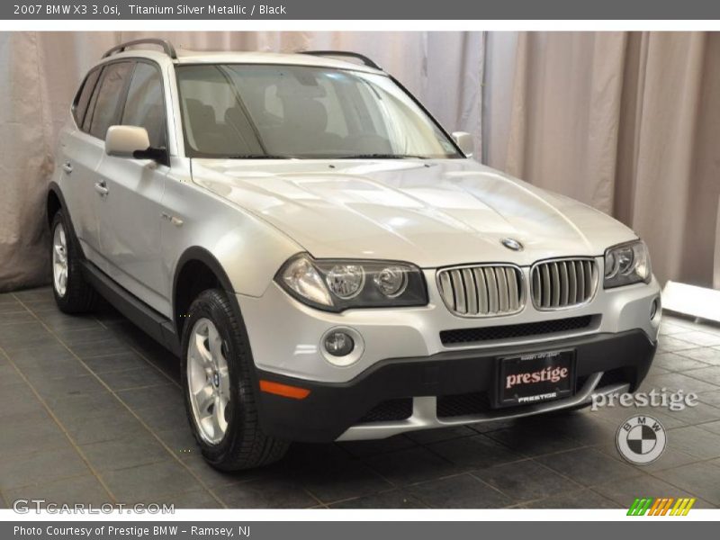 Titanium Silver Metallic / Black 2007 BMW X3 3.0si