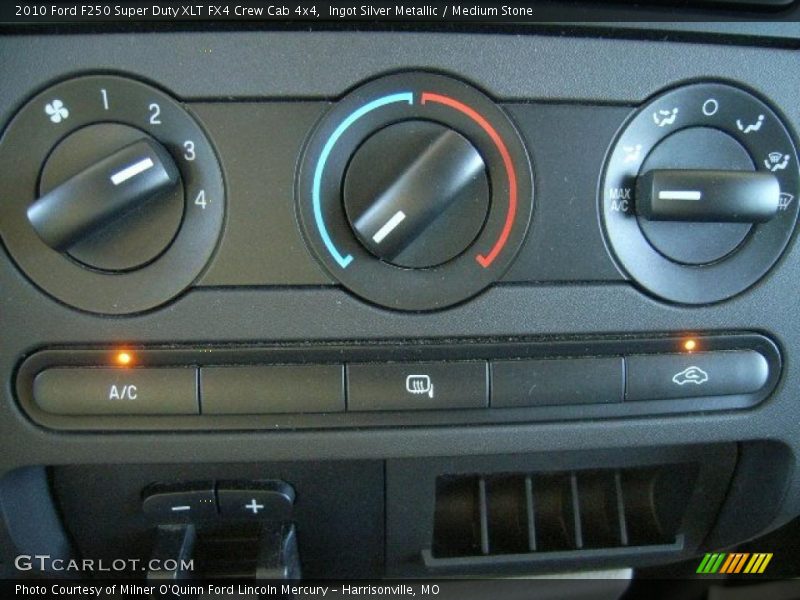 Ingot Silver Metallic / Medium Stone 2010 Ford F250 Super Duty XLT FX4 Crew Cab 4x4