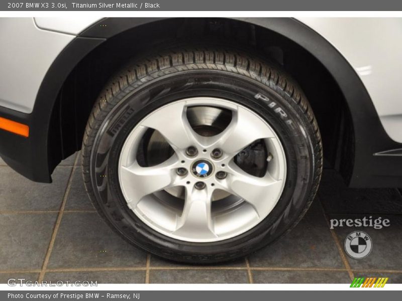 Titanium Silver Metallic / Black 2007 BMW X3 3.0si