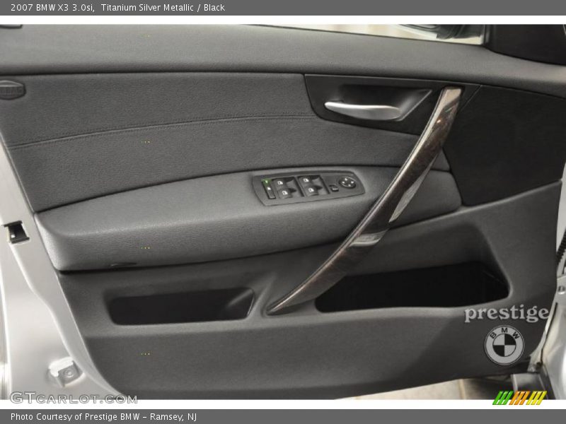 Titanium Silver Metallic / Black 2007 BMW X3 3.0si