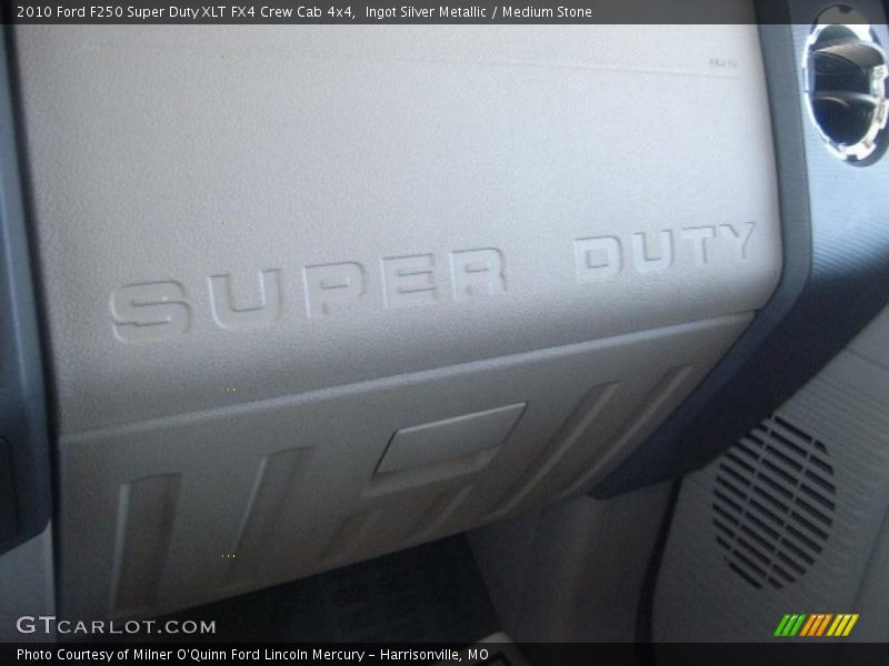 Ingot Silver Metallic / Medium Stone 2010 Ford F250 Super Duty XLT FX4 Crew Cab 4x4