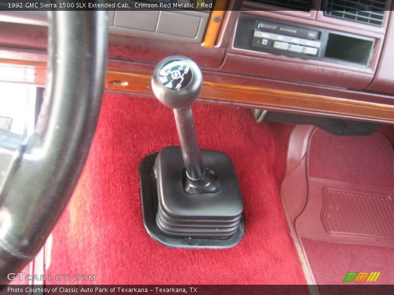 Crimson Red Metallic / Red 1992 GMC Sierra 1500 SLX Extended Cab