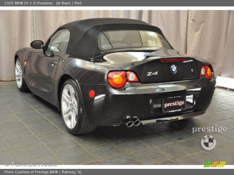 Jet Black / Red 2003 BMW Z4 3.0i Roadster
