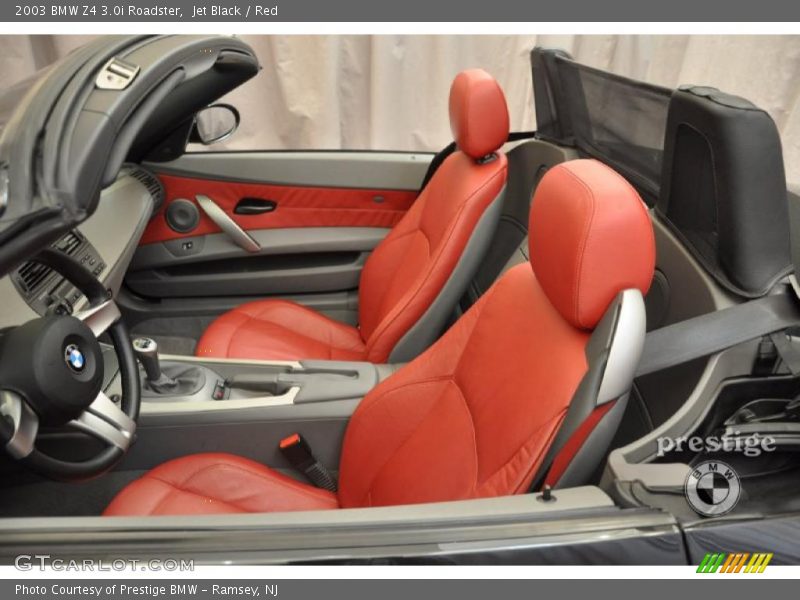 Jet Black / Red 2003 BMW Z4 3.0i Roadster
