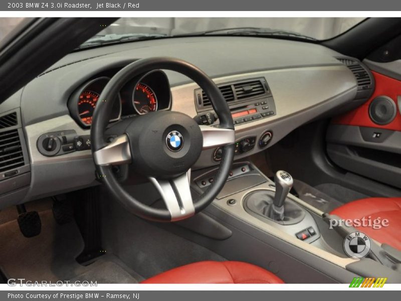 Jet Black / Red 2003 BMW Z4 3.0i Roadster