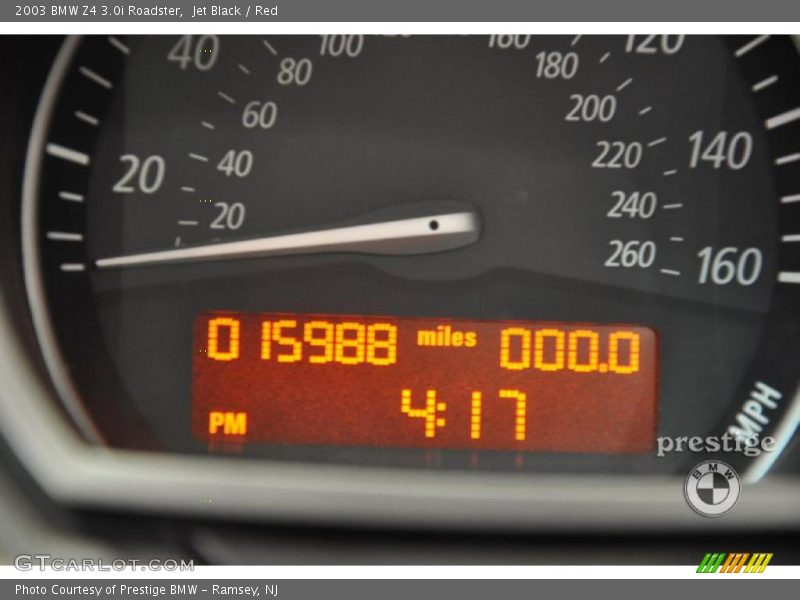 Jet Black / Red 2003 BMW Z4 3.0i Roadster