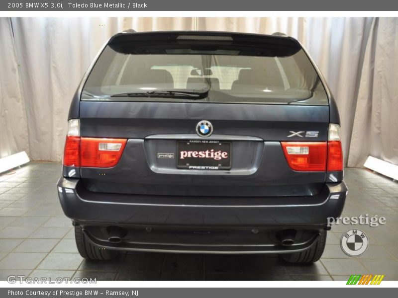 Toledo Blue Metallic / Black 2005 BMW X5 3.0i