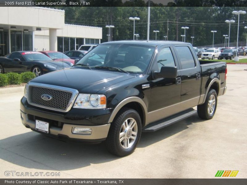 Black / Tan 2005 Ford F150 Lariat SuperCrew