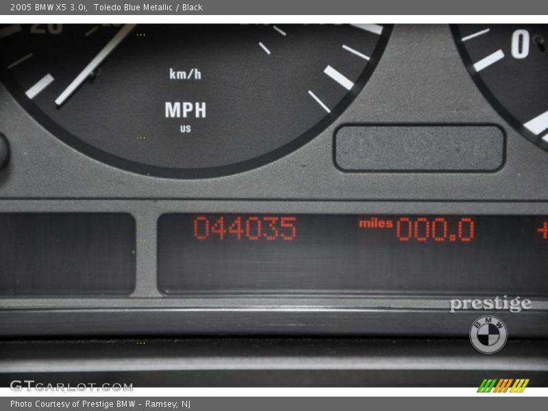Toledo Blue Metallic / Black 2005 BMW X5 3.0i