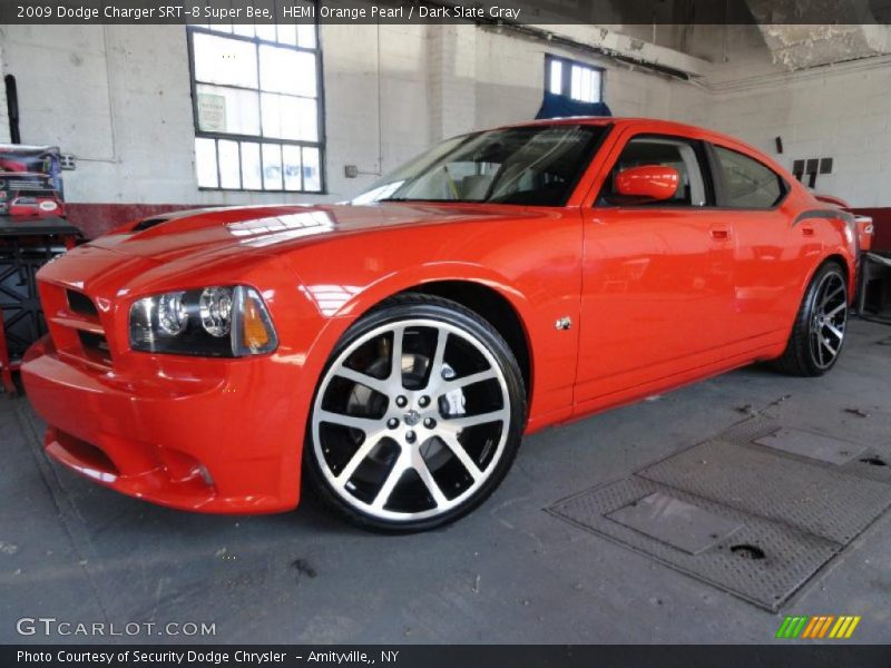 HEMI Orange Pearl / Dark Slate Gray 2009 Dodge Charger SRT-8 Super Bee