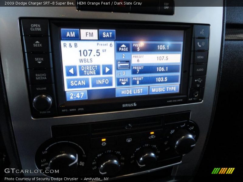 HEMI Orange Pearl / Dark Slate Gray 2009 Dodge Charger SRT-8 Super Bee