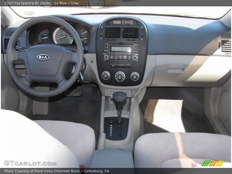 Ice Blue / Gray 2007 Kia Spectra EX Sedan