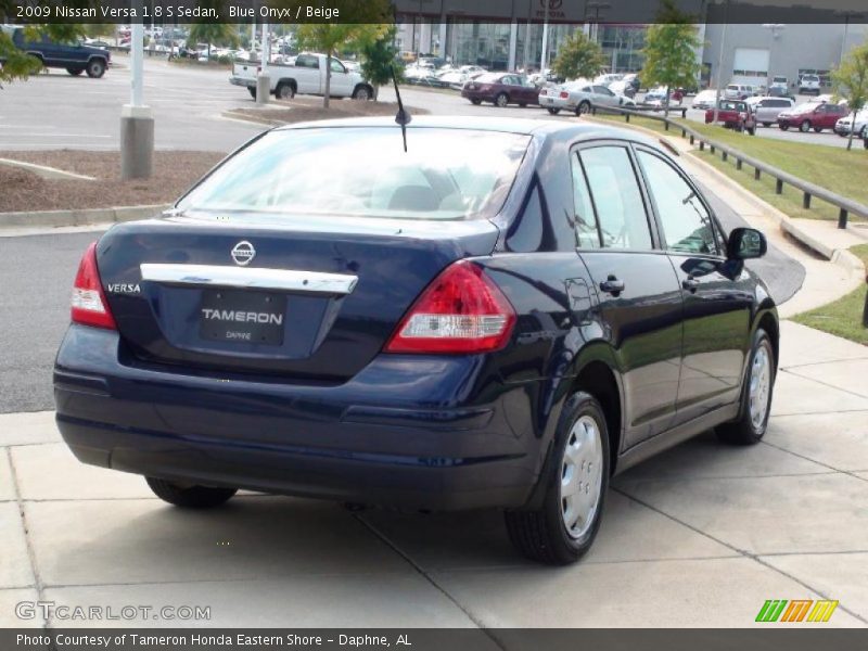 Blue Onyx / Beige 2009 Nissan Versa 1.8 S Sedan