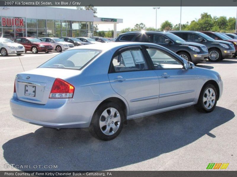 Ice Blue / Gray 2007 Kia Spectra EX Sedan