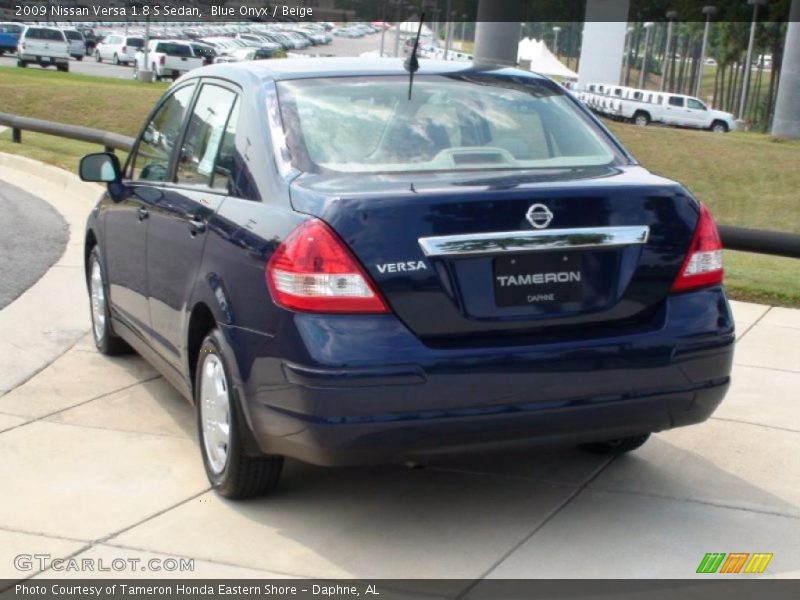 Blue Onyx / Beige 2009 Nissan Versa 1.8 S Sedan