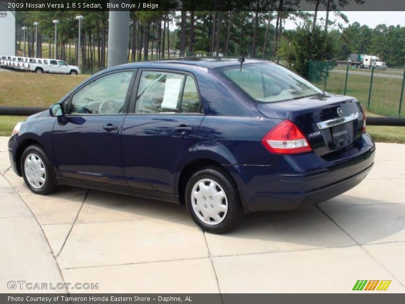 Blue Onyx / Beige 2009 Nissan Versa 1.8 S Sedan