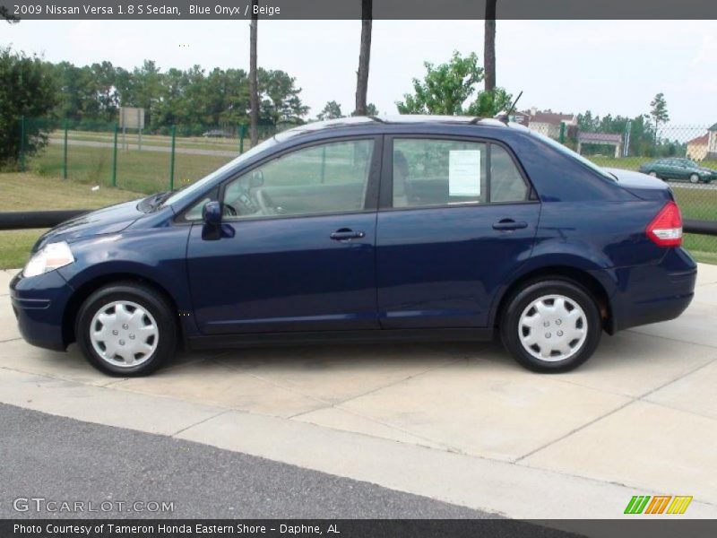 Blue Onyx / Beige 2009 Nissan Versa 1.8 S Sedan