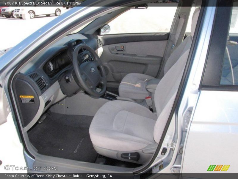 Ice Blue / Gray 2007 Kia Spectra EX Sedan