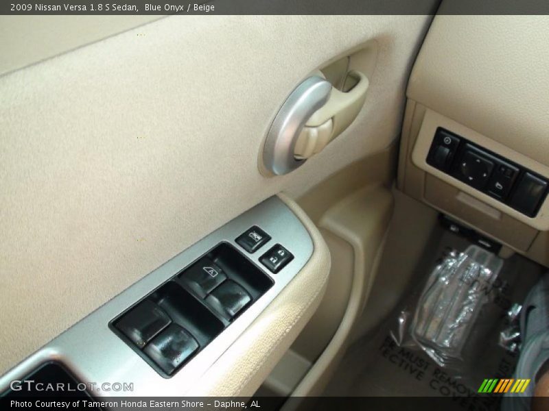 Blue Onyx / Beige 2009 Nissan Versa 1.8 S Sedan