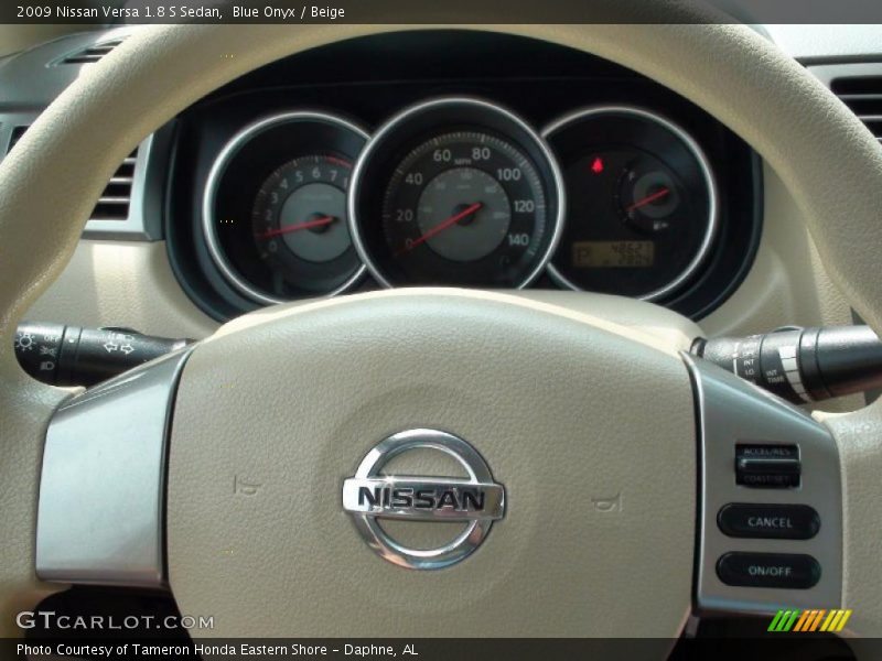 Blue Onyx / Beige 2009 Nissan Versa 1.8 S Sedan