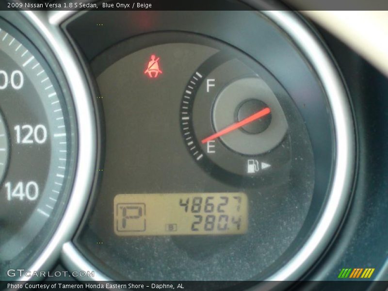 Blue Onyx / Beige 2009 Nissan Versa 1.8 S Sedan