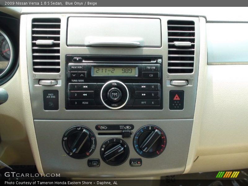 Blue Onyx / Beige 2009 Nissan Versa 1.8 S Sedan