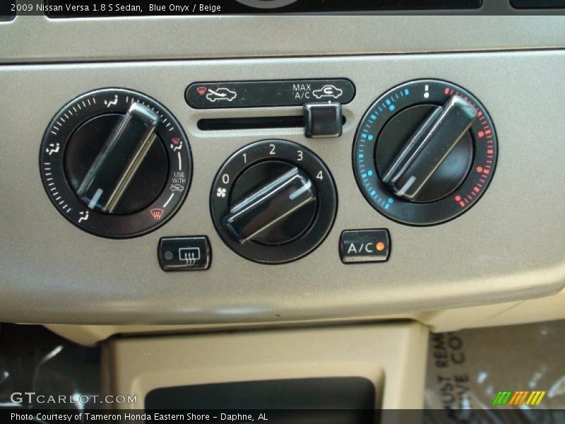 Blue Onyx / Beige 2009 Nissan Versa 1.8 S Sedan