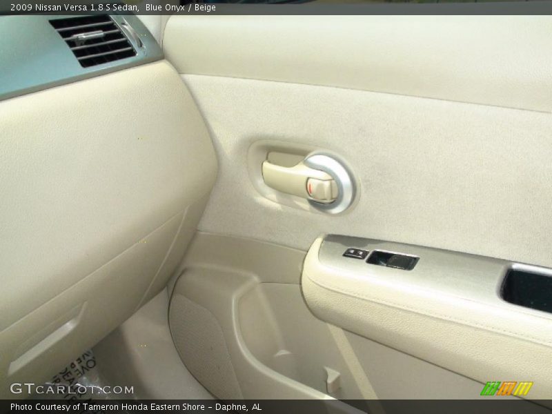 Blue Onyx / Beige 2009 Nissan Versa 1.8 S Sedan