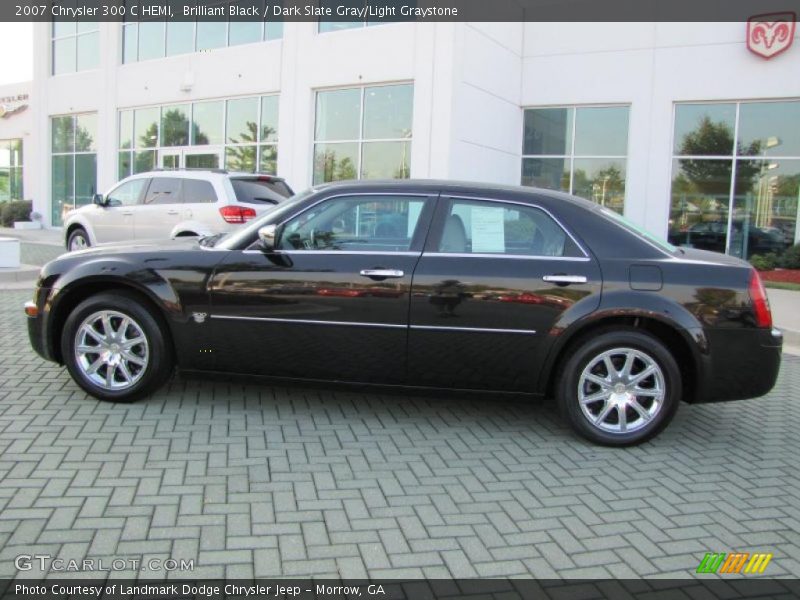 Brilliant Black / Dark Slate Gray/Light Graystone 2007 Chrysler 300 C HEMI