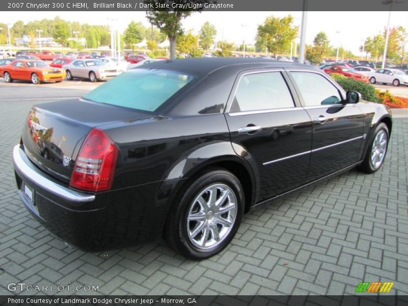 Brilliant Black / Dark Slate Gray/Light Graystone 2007 Chrysler 300 C HEMI