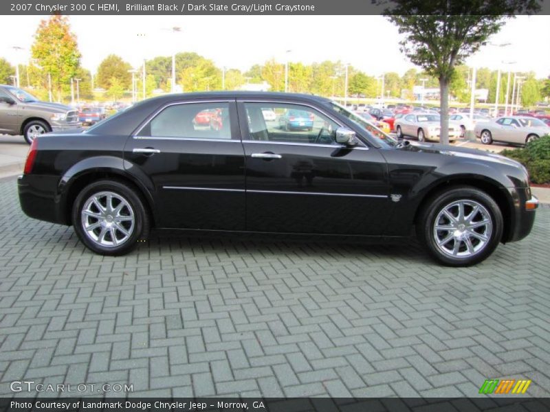 Brilliant Black / Dark Slate Gray/Light Graystone 2007 Chrysler 300 C HEMI