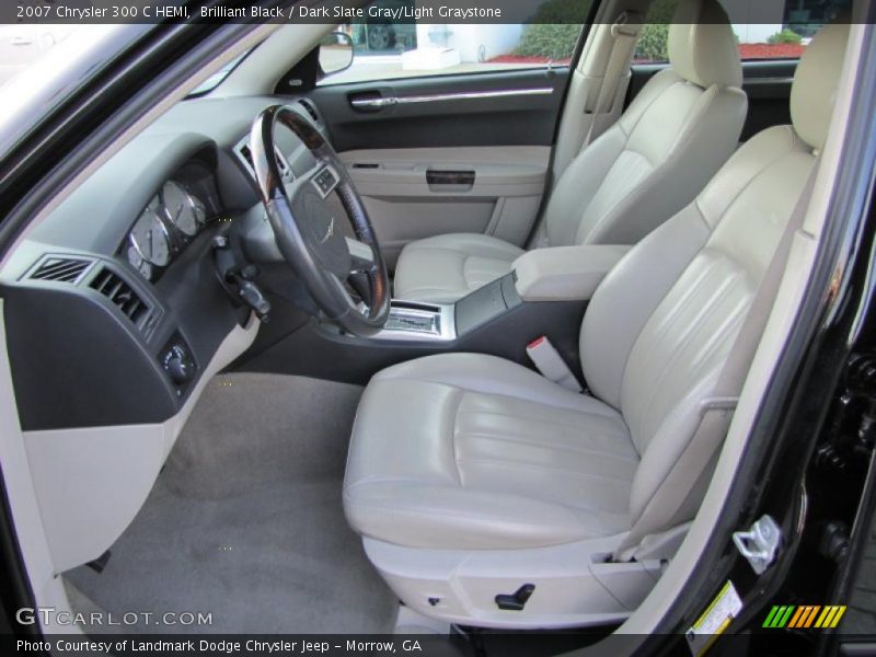 Brilliant Black / Dark Slate Gray/Light Graystone 2007 Chrysler 300 C HEMI